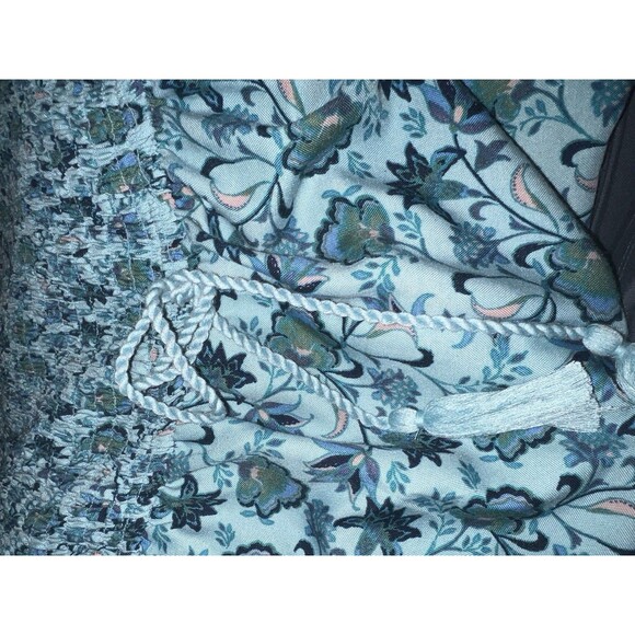 Bog collective Jumpsuit Womens Large floral Ruffle flare Hem Off Shoulder Sleeve - Picture 9 of 11